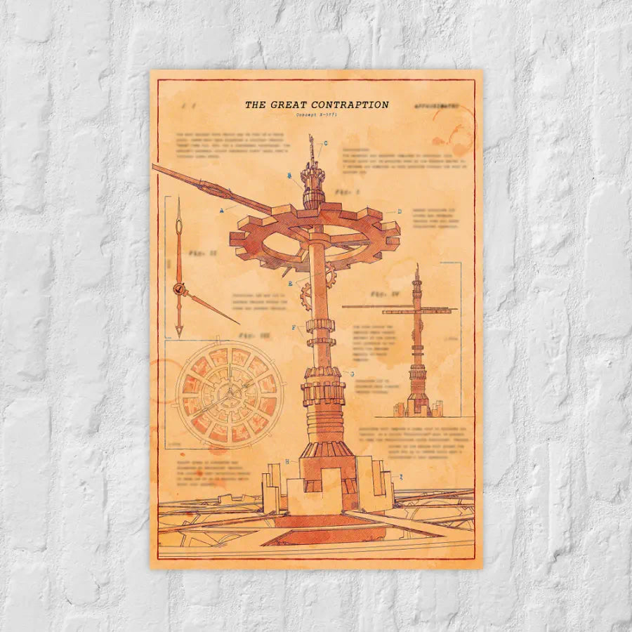 GREAT CONTRAPTION BLUEPRINT Poster